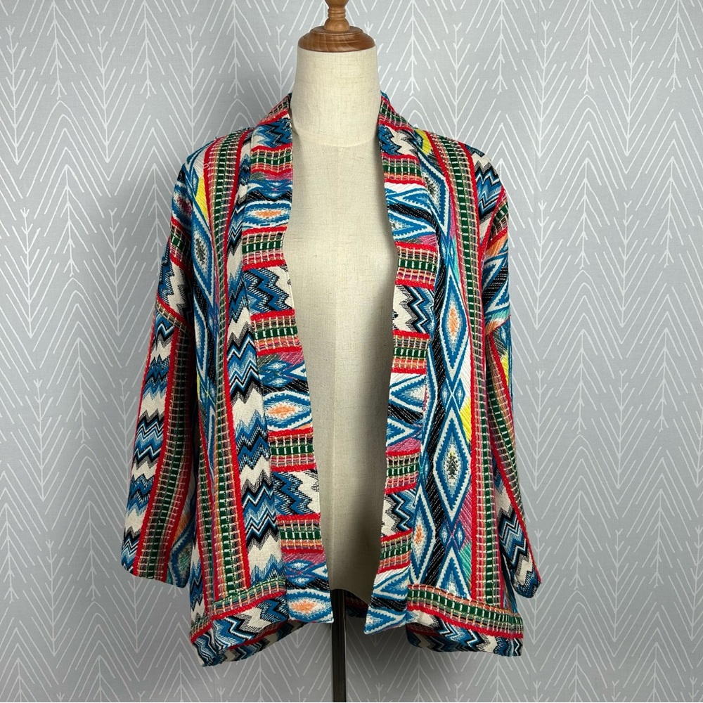 dRA Los Angeles Embroidered Open Front Kimono